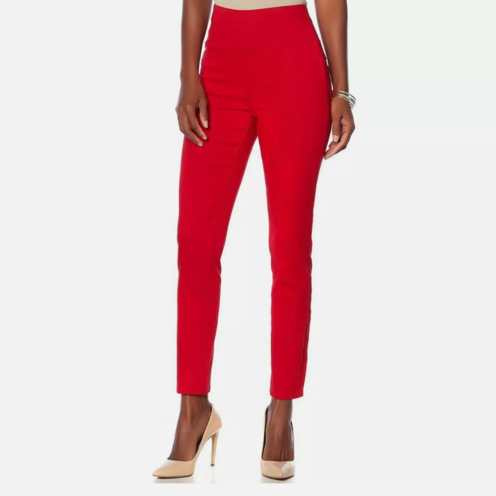 NWT DG2 red suddenly slimming jeggings xs